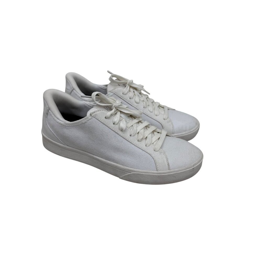 Kizik Irvine Ivory White Canvas Hands Free Slip On Sneakers Shoes Womens size 7
